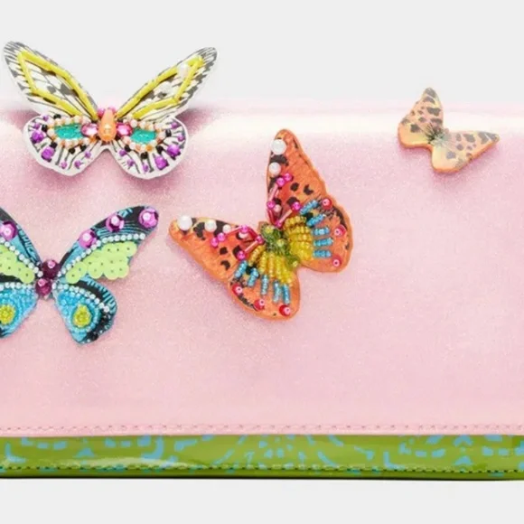 Betsey Johnson Butterfly Crossbody Pink Multi - Picture 2 of 10